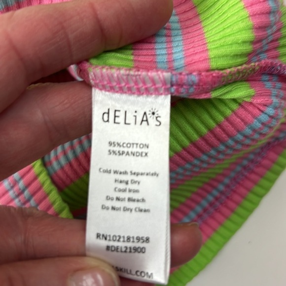 Doll's Kill Delias Groovy Striped Criss Cross Halter Top & Skirt Set - Picture 10 of 11